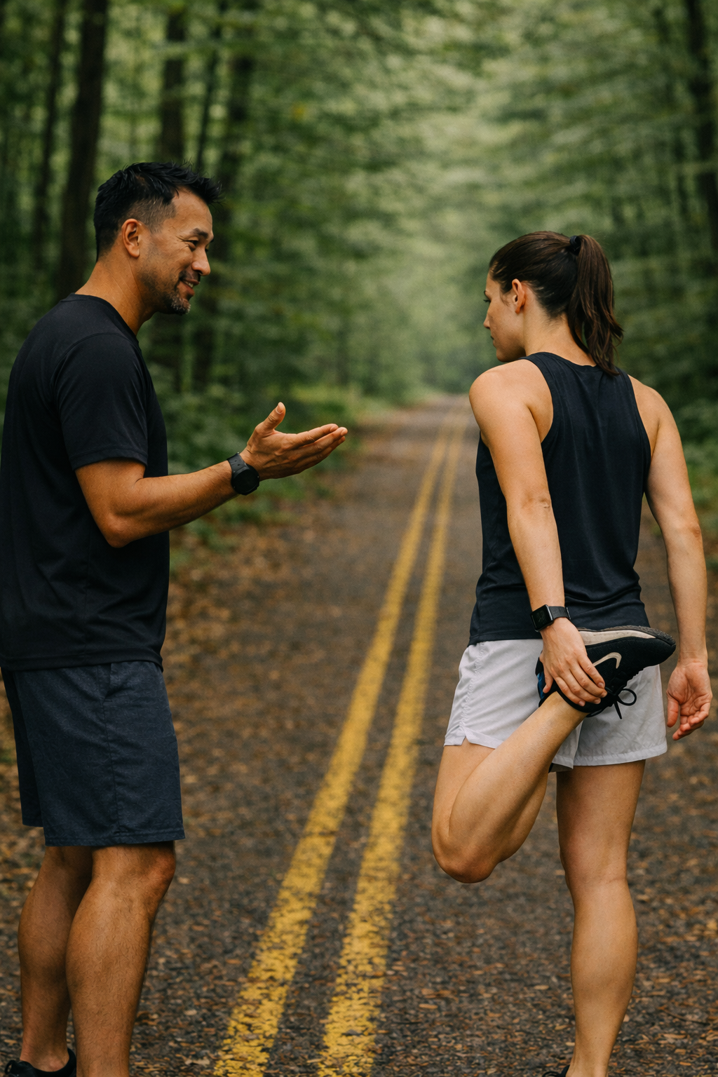 Runners training together